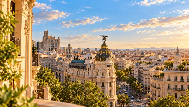 Madrid city view