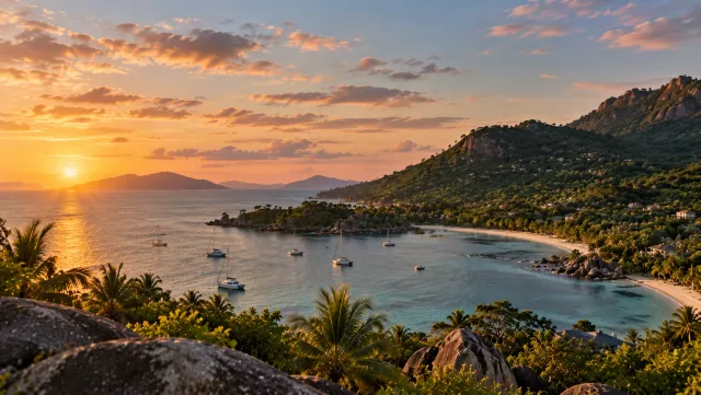 Mahé coastline in the Seychelles