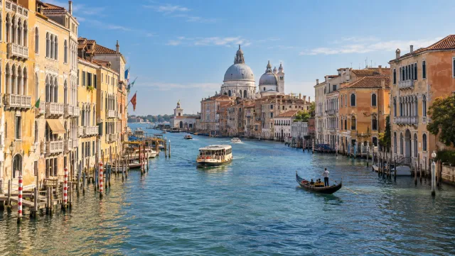 The Grand Canal and Santa Maria della Salute from the Accademia Bridge in Venice