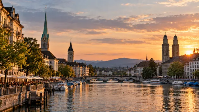 Zürich old town on the river